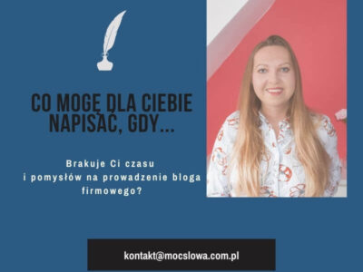 Artykuły blogowe / Anna Błażejewska-Płachecka