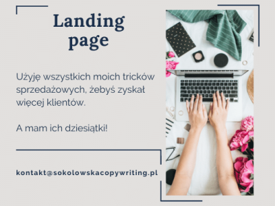 Oferty, teksty na landing page / Agata Sokołowska