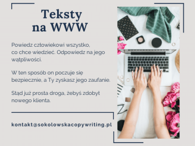 Teksty na stronę WWW / Agata Sokołowska
