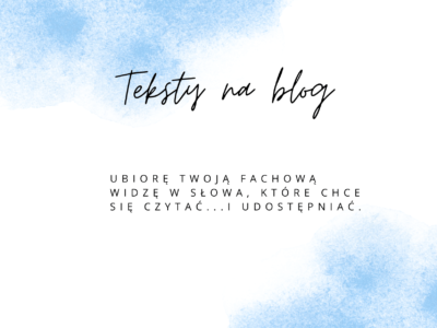 Artykuły na blog / Anna Różańska-Gał